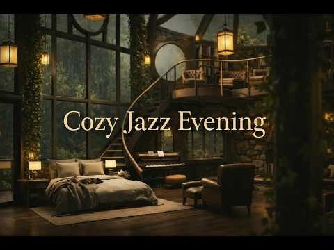 Rainy Loft Jazz — Cozy Evening in the Forest