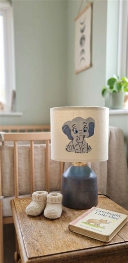 Handmade Ceramic Elephant Lamp, Personalized Nursery Night Light - Etsy
