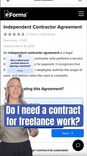 Do you actually need a contract for freelance work? #legalforms #smallbusiness #freelancing