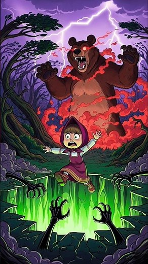 👉 Masha & Bear Horror Story – Part 1 | Scary Ghost Cartoon Scene 👻