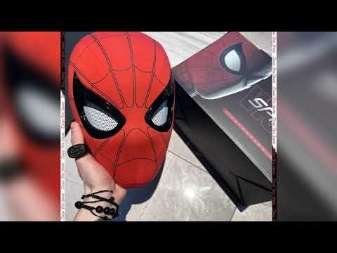 A must-have product #Spiderman Headgear Mask Cosplay Moving Eyes Electronic Mask Spider Man Remote