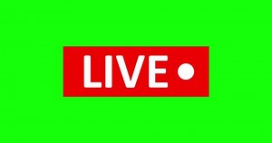 Live Stream sign. Red symbol, button of live streaming, broadcasting, online stream emblem. For tv, shows and social media live performances