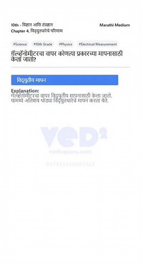 10th Science Galvanometer Use in Electrical Measurement