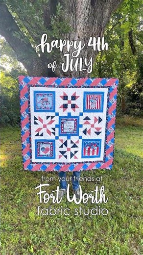 Happy 4th of July from your friends at FWFS, featuring our Lone Star Liberty Quilt! ❤️🤍💙 #4thofjuly