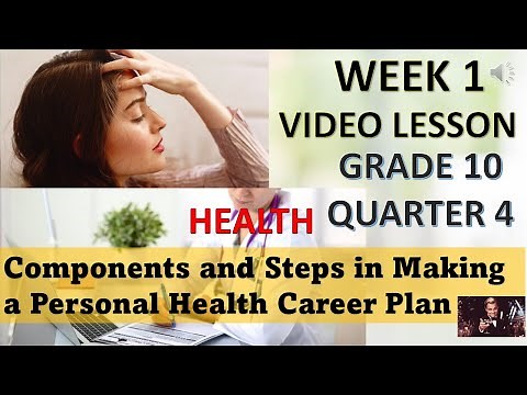 HEALTH 10 WEEK 1 4TH QUARTER: Components and Steps in Making a Personal Health Career Plan