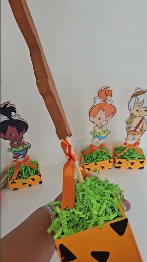 Flintstones Birthday Centerpieces 🪨🦴 Handmade Caveman Party Decorations