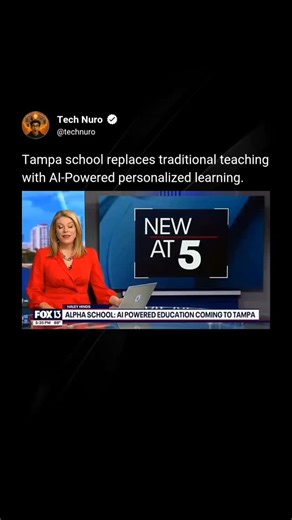 Tech Nuro on Instagram: "A groundbreaking K–8 school in Tampa is revolutionizing education by using AI tutors to deliver personalized learning for every student. Launching this fall, Alpha School ditches traditional lectures for customized lessons tailored to each child’s pace and progress. Whether a student needs extra help or is ready to advance quickly, the AI adapts in real time — helping some kids complete entire grades in under 80 days. Teachers aren’t replaced — they’re reimagined as ment
