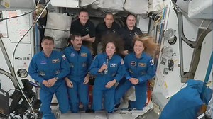 Four new astronauts arrive at the International Space Station to replace NASA's evacuated crew