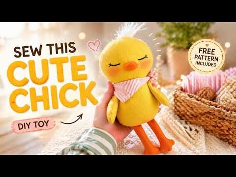 Sew This Cute Chick 🐣 Easy DIY Toy + FREE Pattern