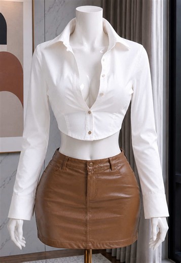 Áo Sơ Mi Croptop Nữ Sang Chảnh Đi Tiệc, Đi Chơi Phối Đẹp