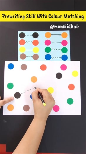 15K views · 76 reactions | // PREWRITING PATTERNS COLOUR MATCHING // What a fun way to develop visual motor integration skills by drawing prewriting patterns between the matching dots. Repost from Instagram @momkidhub For more visual perceptual skill worksheets see www.visuallearningforlife.com | Visual Learning for Life | Facebook
