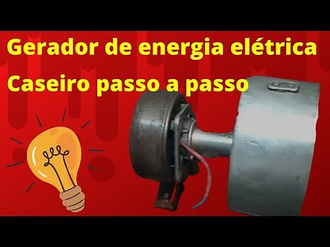 projeto gerador de energia caseiro ,passo a passo com sucata.