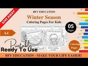 FREE Winter Season Coloring Pages For Kids 5 Pages