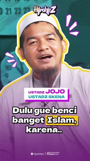 Hijrah Festival on Instagram: "Ustad @jojo_aliyusuf benci Islam, kenapa yaa? 🤔 Dapetin jawabannya di Hijrahfez x ISEF, Kajian Skena yang menghadirkan Ustadz Skena, dijamin bikin kita para Gen Z nggak merasa diajarin tapi malah ditemenin. Nah, gimana tuh? Penasaran? Selain Ustad Jojo kita juga mengundang anak-anak muda yang bergerak untuk Islam tapi masih tetep gaul: 🎤 Fuadh Naim – Sajangnimnya K-popers 🎮 Risco Aditama – Gurunya Gamers 📱 Hawaariyyun – Dakwah Enthusiast 🔥 Dimana acaranya? 📍 