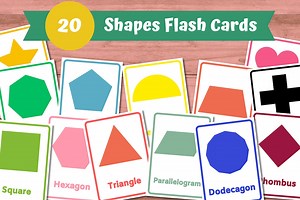 20 Rainbow Shapes Flash Cards, Preschool Materials, Homeschool Printables, Montessori Materials, Geometric Flash Cards, DIGITAL DOWNLOAD - Etsy