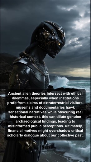 Explore how alien theories exploit history for profit, overshadowing genuine archaeology. Discover the ethical dilemmas faced by institutions selling sensational narratives while misinforming the public about our true past. | Alien Footprints in History