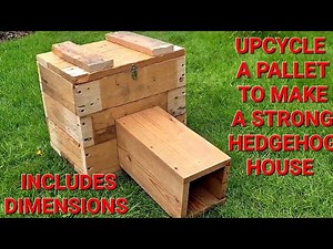 MAKE YOUR OWN HEDGEHOG HOUSE (7 EASY STEPS) FROM A PALLET #HedgehogHouse #Upcycling #PalletProjects