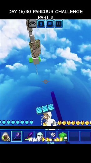 Minecraft Parkour Challenge 🔥 Day 16 Part 2 #shorts #minecraft