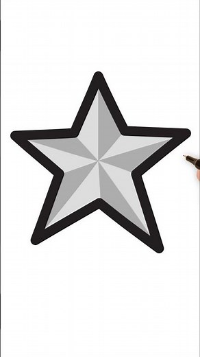 How to Draw a Star 🌟 Easy Step by Step for Beginners ✏️ #art #drawing #artist #sketch #shorts
