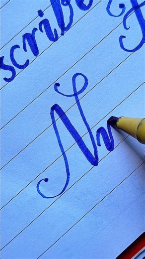 Capital N and Small n in Cursive Writing | Easy Handwriting Practice
