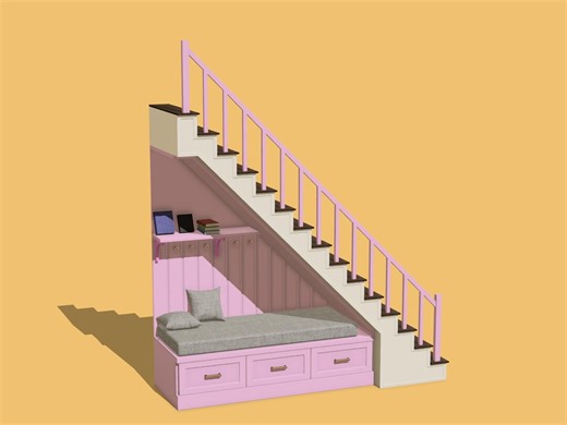 1/12 Scale L-shaped Staircase (straight) | Dollhouse Miniature 3D STL File (digital Download) - Etsy