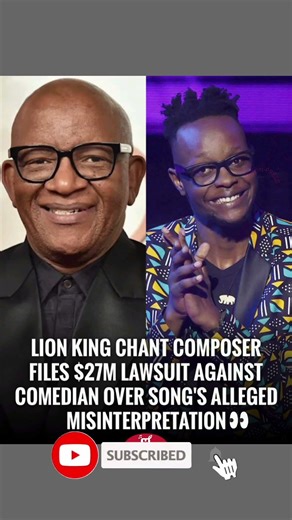 🦁 Lion King Composer Sues Comedian for $27M Over Song "Misinterpretation"! ⚖️😳#shorts