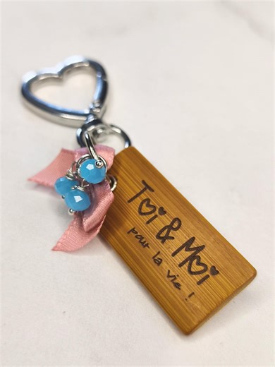 Wooden Keychain "you & Me for Life" - Etsy