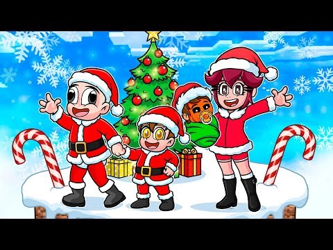 Having a CHRISTMAS FAMILY in Minecraft!🎄😱 BABY NOOB