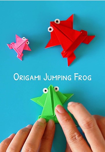 Origami Jumping Frog Tutorial for Fun Paper Toys