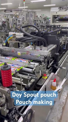 Puree shaped doy pouch making #retortpouch #spoutpouch #puree #doypouch #pouchmaking