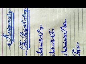 Assignment Presentation in a simple and easy way