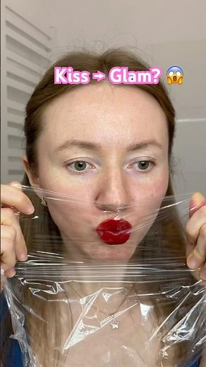 Kiss → Glam makeup hack 💋✨ #beauty