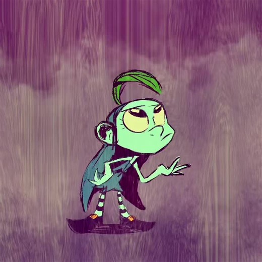 Bluehilda has a magical and electric personality. #bluehilda #electrocuted #animation