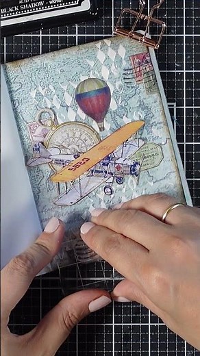 mini art journal - creating clusters with ephemera
