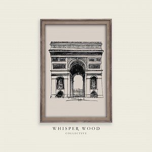 Arc De Triomphe Drawing | Paris, France | French Wall Decor | Vintage Style Digital Art | Illustration | Printable Art | #100 - Etsy UK