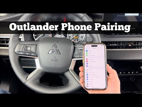2022 - 2024 Mitsubishi Outlander Bluetooth Phone Pairing - How To Pair iPhone Connect Sync CarPlay