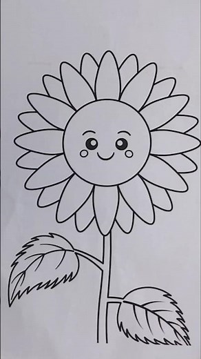 🌻 Sunflower Coloring | Fun & Easy Drawing & Painting