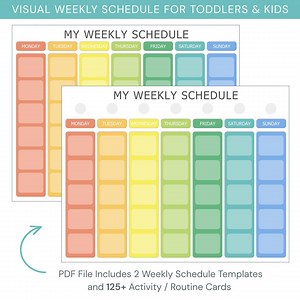 Visual Weekly Schedule for Toddlers and Kids: 125  Activity Cards (printable, Customizable) | Montessori-inspired - Etsy Canada