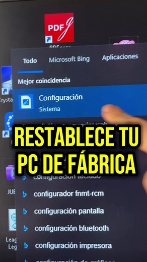 Así puedes restablecer tu pc de fábrica #trucospc #windows #españa