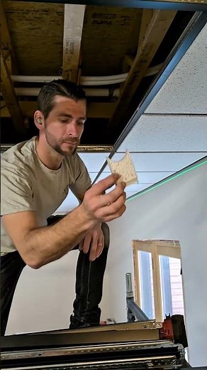 Installing ceiling tile around a post #diy #constructionchannel #homeimprovement
