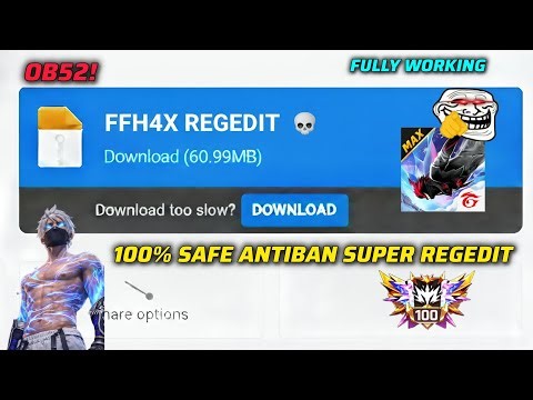 SUPER AIM REGEDIT 100% 🌐 | ANTIBAN 🎯 | VIP REGEDIT