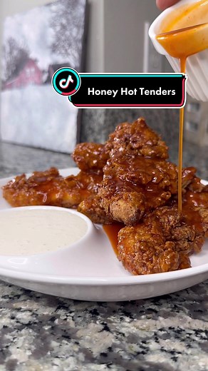 Homemade Blue Cheese Dressing and Honey Hot Chicken Tenders Recipe