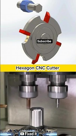High Precision Hexagon CNC Cutter Machining Process | Advanced Milling Tool in Action