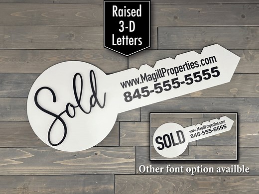Key Sold Sign, Personalized Realtor Wood Key Sign, Realtor Sold Sign, Real Estate Key, Realty Estate Closing Gift, Realtor Sign, Business - Etsy