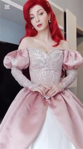 Ariel The little mermaid pink dress cosplay part 2 - The corset #disneycostume #disneycostume