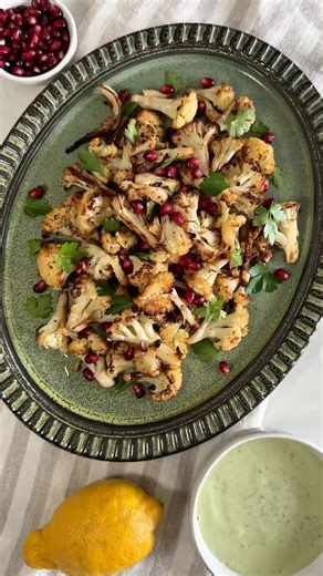 Roasted Cauliflower with Green Tahini | Eat More Veg