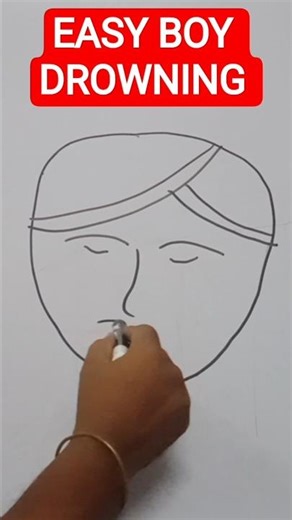 EASY BOY DROWNING TUTORIAL #shorts #drawing