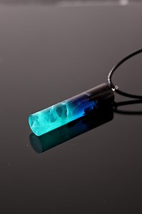 Wood Resin Northern Lights Pendant Necklace - Etsy