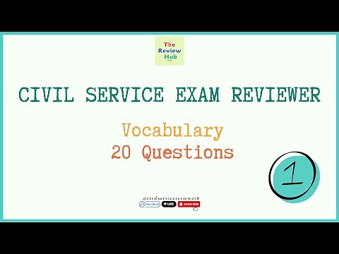 Civil Service Exam Reviewer 2026 | Verbal Ability | Vocabulary 1 | CSC Reviewer 2026 #cse2026 #cse