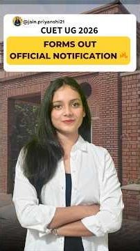 CUET UG 2026 Application forms out 🔥✨ #cuet2026 #cuetug2026 #priyanshijain #forensicscience